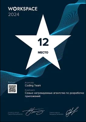 Изображение награды "Workspace 2024"